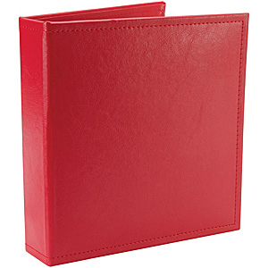 Becky Higgins - Project Life Classic Faux Leather D-Ring Album 6"X8" Cherry