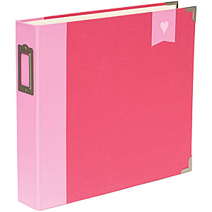 Becky Higgins - Project Life Cloth D-Ring Album 12"X12" Strawberry Edition