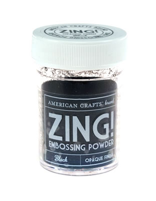 American Crafts - ZING Embossing Powder - Opaque Finish - Black  (sold in 3's)