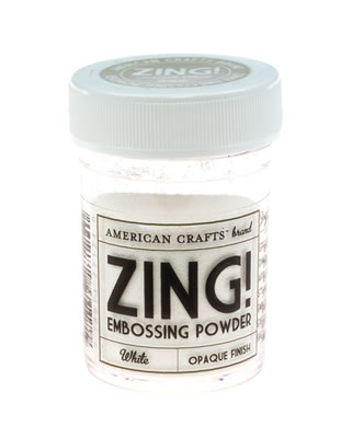 American Crafts - ZING Embossing Powder - Opaque Finish - White  (sold in 3's)
