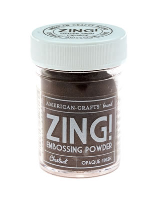 American Crafts - ZING Embossing Powder - Opaque Finish - Chestnut  (sold in 3's)