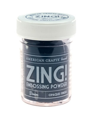 American Crafts - ZING Embossing Powder - Opaque Finish - Denim  (sold in 3's)