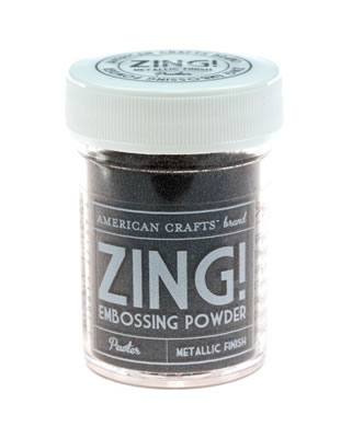 American Crafts - ZING Embossing Powder - Metallic Finish - Pewter  (sold in 3's)