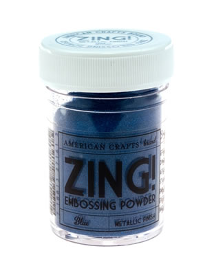 American Crafts - ZING Embossing Powder - Metallic Finish - Blue  (sold in 3's)