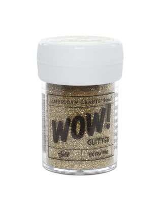 American Crafts - WOW Glitter - Extra Fine - Gold  (sold in 3's)