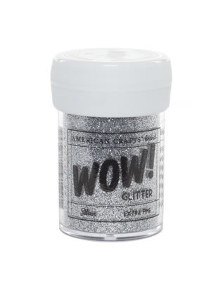 American Crafts - WOW Glitter - Extra Fine - Silver  (sold in 3's)