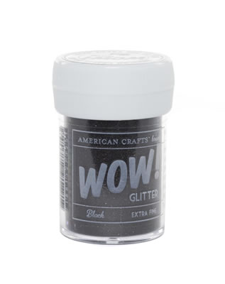 American Crafts - WOW Glitter - Extra Fine - Black  (sold in 3's)