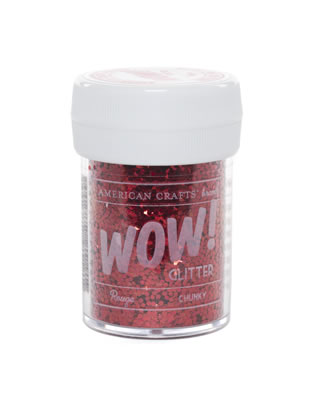 American Crafts - WOW Glitter - Chunky - Rouge  (sold in 3's)