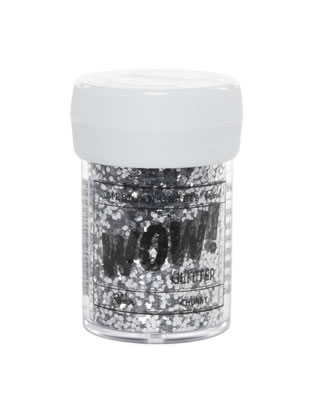 American Crafts - WOW Glitter - Chunky - Silver  (sold in 3's)