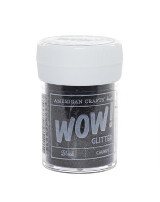 American Crafts - WOW Glitter - Chunky - Black  (sold in 3's)