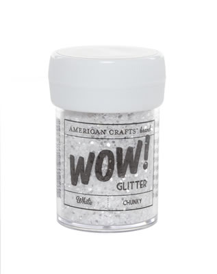 American Crafts - WOW Glitter - Chunky - White  (sold in 3's)