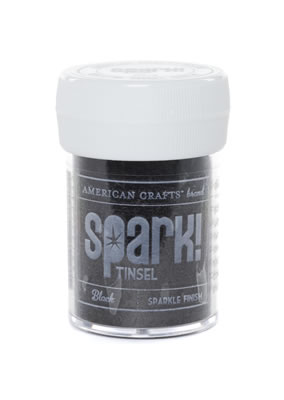 American Crafts - SPARK Tinsel - Black  (sold in 3's)