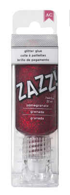 American Crafts - ZAZZ Glitter Glue - Pomegranate  (sold in 3's)