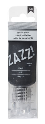 American Crafts - ZAZZ Glitter Glue - Black  (sold in 3's)