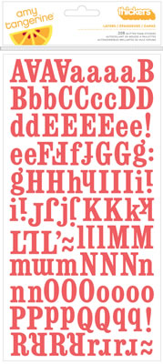 American Crafts - Amy Tangerine Cut & Paste - Thickers - Layers - Glitter Foam - Fireberry  (sold in 3's)