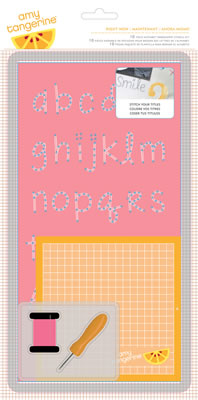 American Crafts - Amy Tangerine Cut & Paste - Embroidery Stencil Kit - Alpha - Right Now  (sold in 3's)