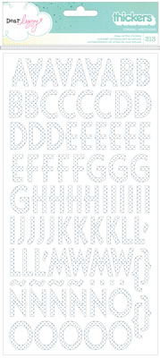 American Crafts - Dear Lizzy Polka Dot Party - Thickers - RSVP - Printed Chipboard - Navy Dot  (sold in 3's)