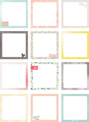 American Crafts - Dear Lizzy Polka Dot Party - Die Cut Frames  (sold in 3's)