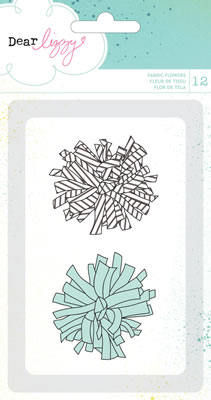 American Crafts - Dear Lizzy Polka Dot Party - Fringe Flowers  (sold in 3's)