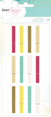 American Crafts - Dear Lizzy Polka Dot Party - Clothespins  (sold in 3's)