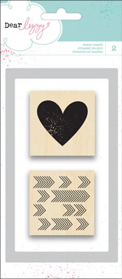 American Crafts - Dear Lizzy Polka Dot Party - Wood Stamp Set  (sold in 3's)