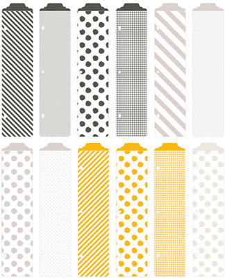 Becky Higgins - Project Life - Designer Dividers - Midnight Edition 12/pk  (sold in 3's)