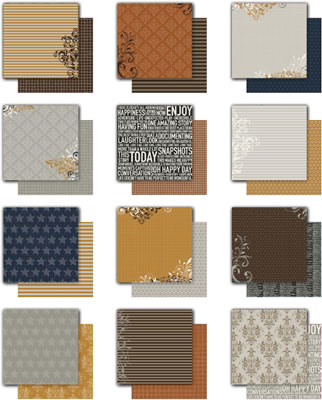 Becky Higgins - Project Life - 12x12 Designer Paper Pack 24 sheets - Cinnamon Edition  (sold individually)