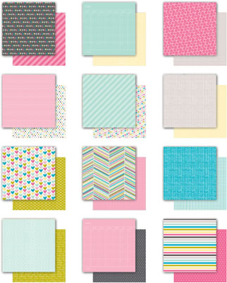 Becky Higgins - Project Life - 12x12 Designer Paper Pack 24 sheets - Blush Edition  (sold individually)