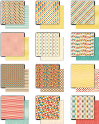 Becky Higgins - Project Life - 12x12 Designer Paper Pack 24 sheets - Kraft Edition  (sold individually)