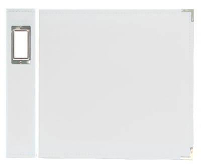 Becky Higgins - Project Life - Classic Faux Leather 12x12 D-Ring Album incl. 5 Design A pocket pages- 5 page protectors- 1 storage envelope - White  (sold individualy)