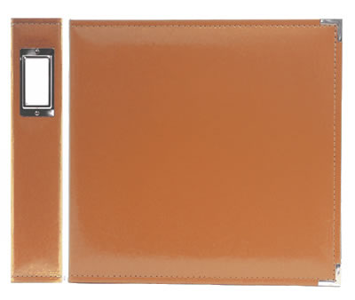Becky Higgins - Project Life - Classic Faux Leather 12x12 D-Ring Album incl. 5 Design A pocket pages- 5 page protectors- 1 storage envelope - Cinnamon  (sold individualy)