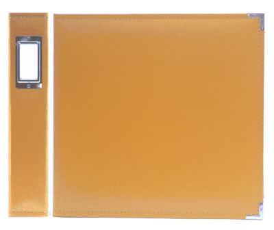 Becky Higgins - Project Life - Classic Faux Leather 12x12 D-Ring Album incl. 5 Design A pocket pages- 5 page protectors- 1 storage envelope - Clementine  (sold individualy)