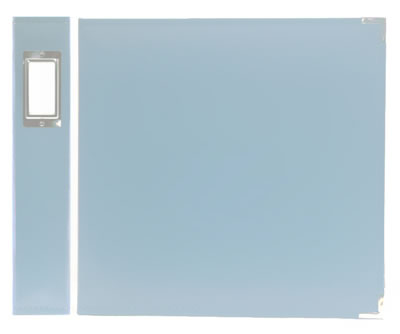 Becky Higgins - Project Life - Classic Faux Leather 12x12 D-Ring Album incl. 5 Design A pocket pages- 5 page protectors- 1 storage envelope - Rain  (sold individualy)