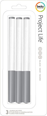 Becky Higgins - Project Life - Black Journaling Pens 3/pk  (sold in 3's)