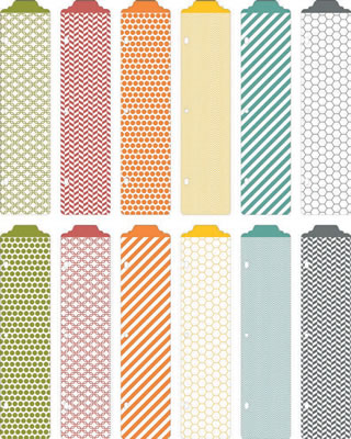 Becky Higgins - Project Life - Designer Dividers - Slate Edition  (sold in 3's)