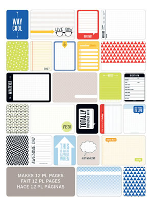 Becky Higgins - Project Life - Themed Cards 60/pk - Teen Boy  (sold in 3's)