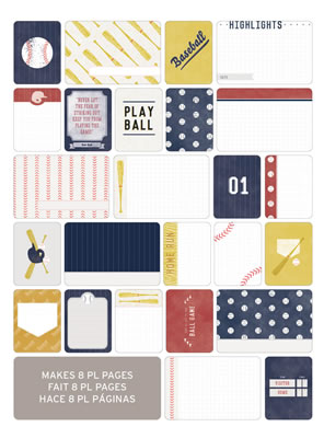 Becky Higgins - Project Life - Themed Cards 60/pk - Baseball  (sold in 3's)
