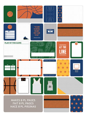 Becky Higgins - Project Life - Themed Cards 60/pk - Basketball  (sold in 3's)
