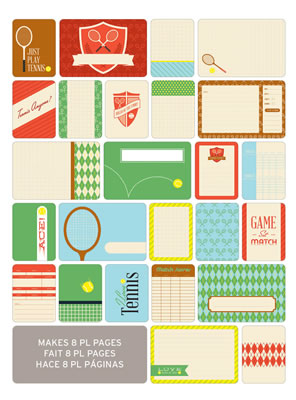 Becky Higgins - Project Life - Themed Cards 60/pk - Tennis  (sold in 3's)
