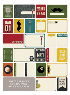 Becky Higgins - Project Life - Themed Cards 40/pk - Dad  (sold in 3's)