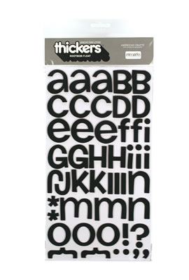 American Crafts - Thickers - Foam - Rootbeer Float: Black  (sold in 3's)