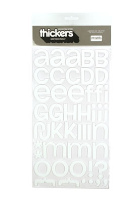 American Crafts - Thickers - Foam - Rootbeer Float: White  (sold in 3's)
