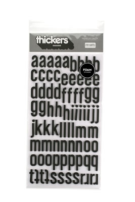 American Crafts - Thickers - Foam - Daiquiri: Black  (sold in 3's)