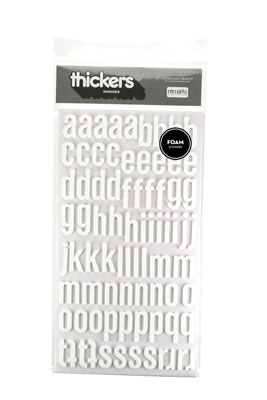 American Crafts - Thickers - Foam - Daiquiri: White  (sold in 3's)