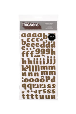 American Crafts - Thickers - Foam - Giggles: Brown  (sold in 3's)