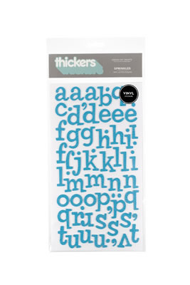 American Crafts - Thickers - Vinyl - Sprinkles: Blue  (sold in 3's)
