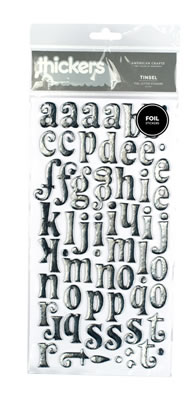 American Crafts - Thickers - Metallic Foil - Tinsel: Silver  (sold in 3's)