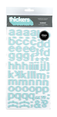 American Crafts - Thickers - Foam - Subway: Powder  (sold in 3's)