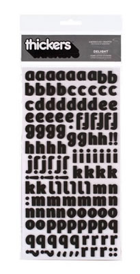 American Crafts - Thickers - Foam - Delight: Black  (sold in 3's)