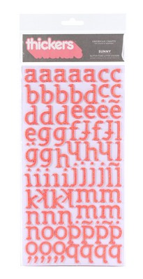 American Crafts - Thickers - Glitter Foam - Sunny: Salmon  (sold in 3's)
